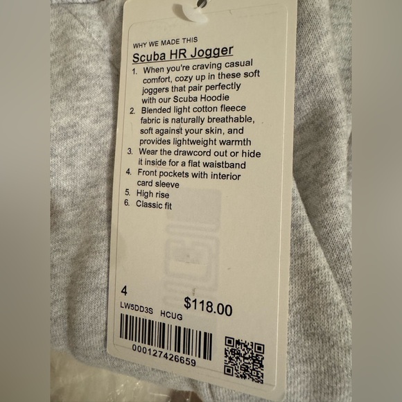 Lululemon Scuba High-Rise Jogger Full Length Heather 4 - Picture 3 of 5
